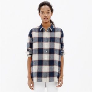Madewell Oversized Boyshirt in Primary Plaid